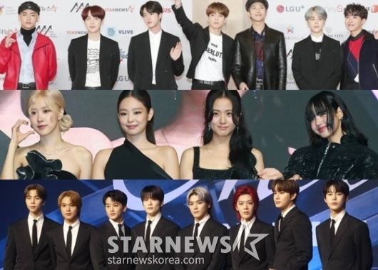 '3세대' BTS·블랙핑크·NCT127, 최고 히트곡 경쟁..오늘(11일) 투표 시작