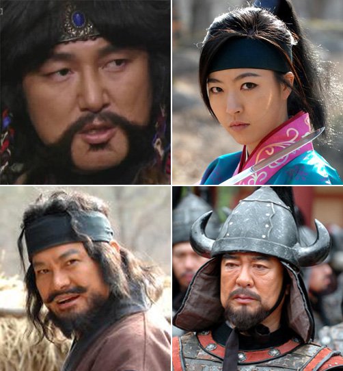 사진 왼쪽 위부터 시계방향으로 계필사문 역 윤용현, 금란 역 심은진, 대중상 역 임혁, 흑수돌 역 김학철.