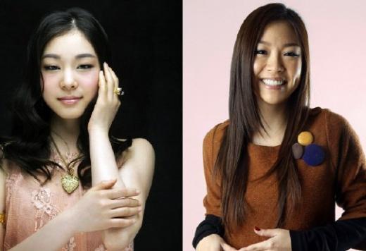 닮은꼴로 화제를 모으고 있는 박정현(오른쪽)과 김연아 <김연아 사진출처=멘즈헬스>