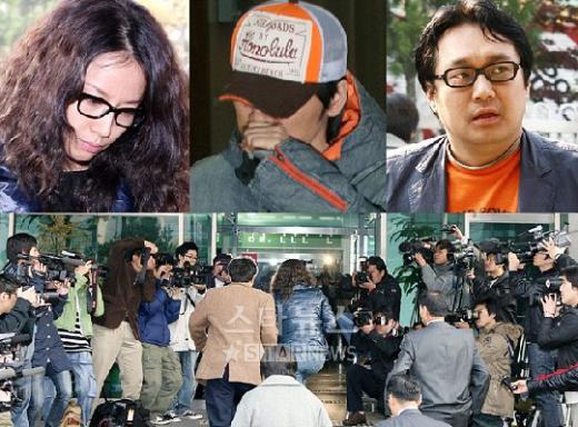 ↑11월8일 경기도 일산경찰서에서 대질심문을 가진 박철과 옥소리