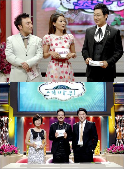이휘재가 서로 다른 모습으로 출연 중인 '우리결혼했어요'와 '세바퀴' ⓒMBC