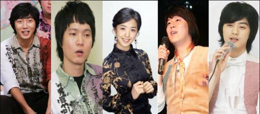 KBS 2TV '상상플러스-시즌2'의 새로운 MC군단(좌측부터 탁재훈, 신정환, 이지애 아나운서, 이재훈, 김지훈)