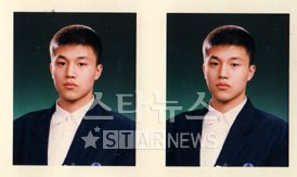 이동욱의 중학교 졸업사진
