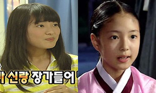 ↑MBC \'무한도전\'에 출연한 이세영(17)의 모습(사진 왼쪽)과 2004년 \'대장금\' 출연 시절의 모습