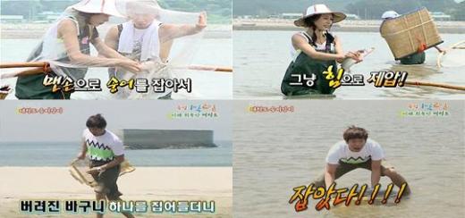 ↑'패밀리가 떴다'의 박예진(위)과 '1박 2일'의 MC몽(아래)