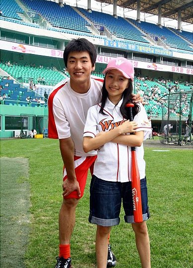 김광현(왼쪽)과 주다영 <사진출처=주다영 미니홈피>