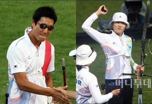 ↑ 2008 베이징 올림픽에서 선전한 박경모(왼쪽)와 박성현 ⓒ베이징(중국)=임성균 기자