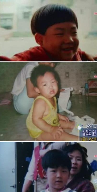 ↑ 네티즌들이 올린 이용대 어린시절 캡처 사진 (MBC \'생방송 오늘의 아침\' 방송 화면)