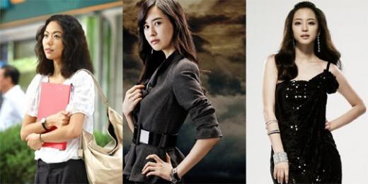 KBS 2TV '연애결혼' 김민희, MBC '에덴의 동쪽' 이다해, SBS '타짜' 한예슬(왼쪽부터)