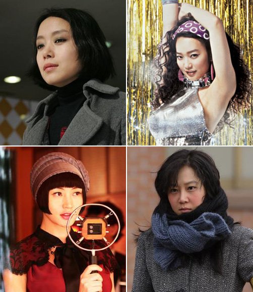 사진 왼쪽 위부터 시계방향으로 '멋진 하루'의 전도연, '고고 70'의 신민아, '모던보이'의 김혜수, '미스 홍당무'의 공효진.