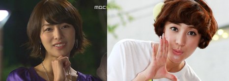 ↑ 탤런트 김정화와 가수 서인영