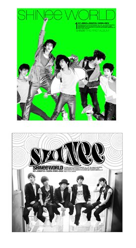 샤이니 1집 '더 샤이니 월드' a버전(위)와 b버전 <사진제공=SM엔터테인먼트>