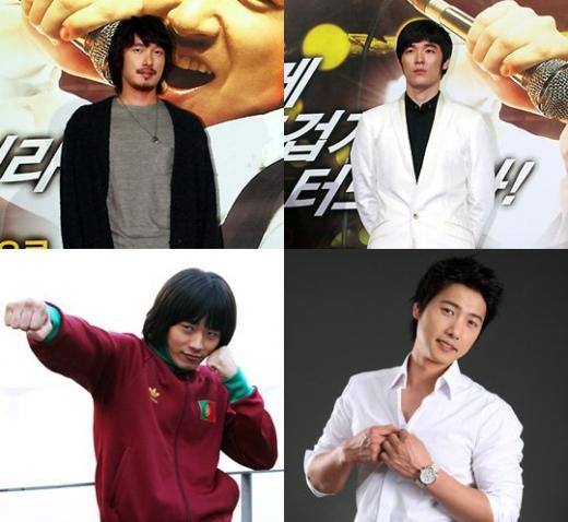 ↑'고고70'의 조승우와 차승우(위), '청춘만화'의 권상우와 이상우(아래)