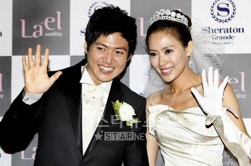 28일 결혼식을 올린 유채영·김주환씨 커플 ⓒ송희진 기자