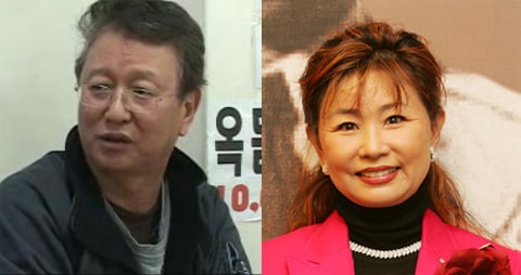 ↑ 개그맨 전유성(왼쪽)과 가수 진미령