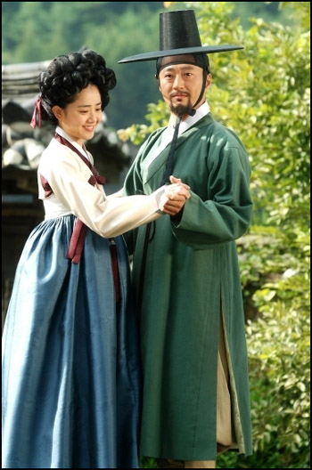 SBS '바람의 화원'의 문근영(왼쪽)과 박신양 