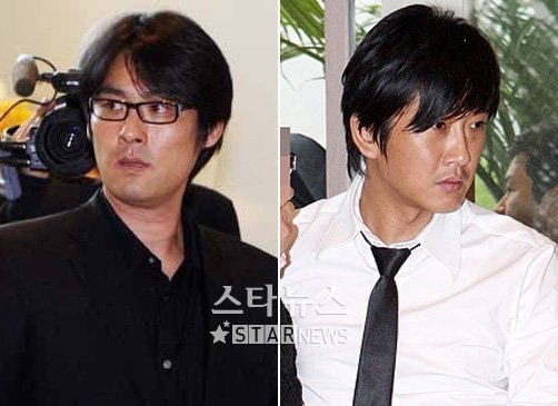 ↑조성민(왼쪽)과 최진영