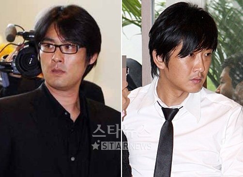 ↑조성민(왼쪽)과 최진영