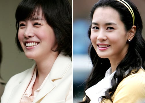김정은(왼쪽)과 이다해.