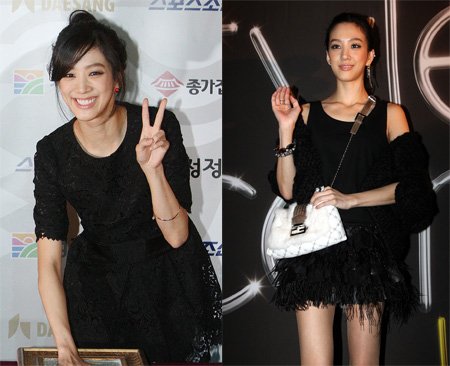 ↑ '스타일 아이콘 어워즈 2008'에 참석한 정려원(오른쪽) ⓒ임성균 기자