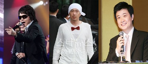 신정환,이하늘,김성주(왼쪽부터) ⓒ머니투데이 스타뉴스