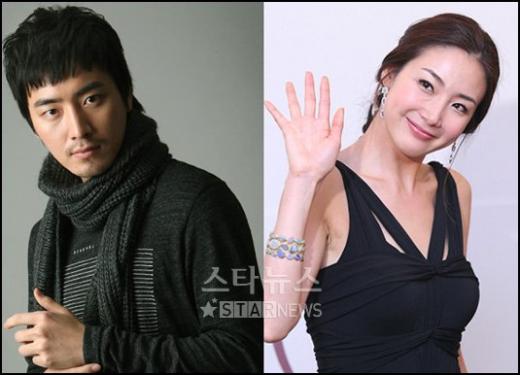 이준혁(왼쪽)과 최지우 ⓒ머니투데이 스타뉴스