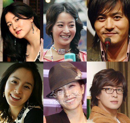 이영애, 김희선, 장동건, 배용준, 보아, 김태희(시계방향) ⓒ 머니투데이 스타뉴스 