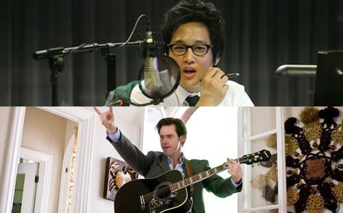배우 차태현, 짐캐리(오른쪽) <사진출처=영화스틸>