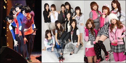 원더걸스, 소녀시대, 카라(왼쪽부터) ⓒ사진=머니투데이 스타뉴스