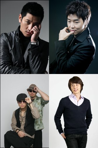 ↑바비킴, 김형중, 앤디, 리쌍(왼쪽 위부터 시계방향으로)