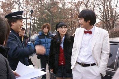 '스타황당극장 어머나' 촬영중인 최양락과 팽현숙 <사진제공=최양락 미니홈피>