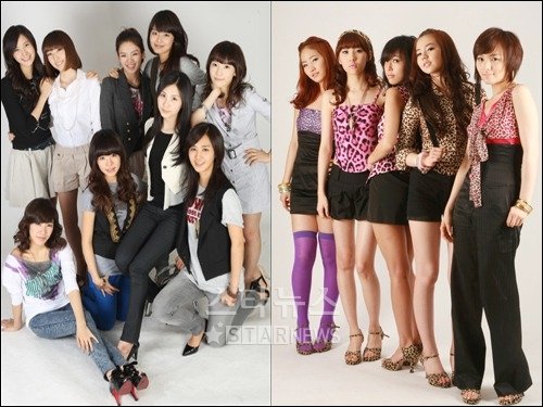 소녀시대(왼쪽)와 원더걸스 ⓒ머니투데이 스타뉴스