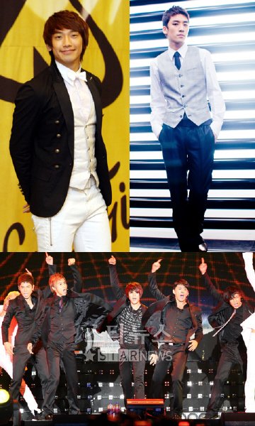 ↑비, 승리, 동방신기(왼쪽 위부터 시계방향으로)