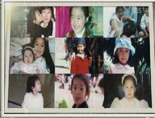 지난 1일 SBS '인기가요'에서 공개된 소녀시대의 어린 시절 사진 <사진=화면캡처>