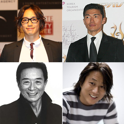 ↑ 왼쪽 위부터 시계 방향으로 비, 릭윤, 성강, 랜달 덕 김. 