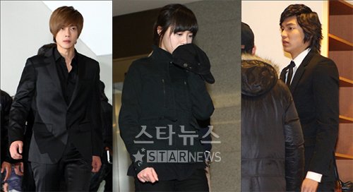 ⓒ8일 고 장자연의 빈소를 찾은 김현중과 구혜선,이민호