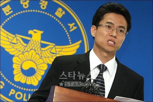 브리핑하는 오지용 형사과장 ⓒ이명근 기자