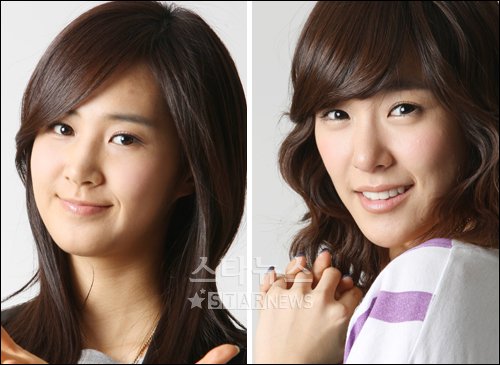 ↑소녀시대의 유리(왼쪽)와 티파니