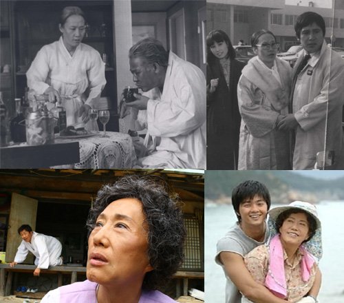 영화 \'달려라 민석아\'(1980년), 영화 \'말띠며느리\'(1979년), 드라마 \'며느리 전성시대\'(2007년), 영화 \'마파도2\'(2007년) (왼 위쪽부터 시계방향)