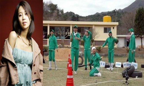 KBS 2TV '천하무적토요일'의 '천하무적 야구단'에 단장으로 투입된 가수 백지영(왼쪽)과 멤버 