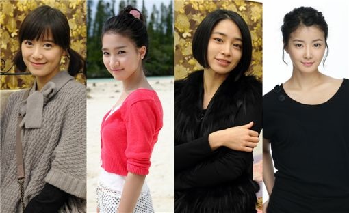 ↑'꽃보다 남자' 여자 출연진 (왼쪽부터)구혜선, 김소은, 이민정, 이시영