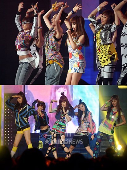 2NE1(위)과 포미닛 ⓒ사진=홍봉진 기자 honggga@