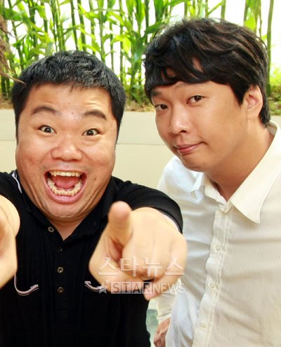 개그맨 정종철(왼쪽)과 박준형 ⓒ임성균 기자