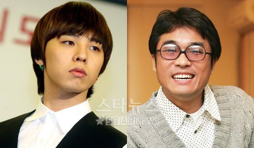 ↑지드래곤(왼쪽)과 김건모