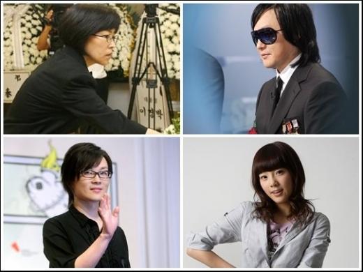 이선희,신해철,태연,서태지(왼쪽 위부터 시계방향)