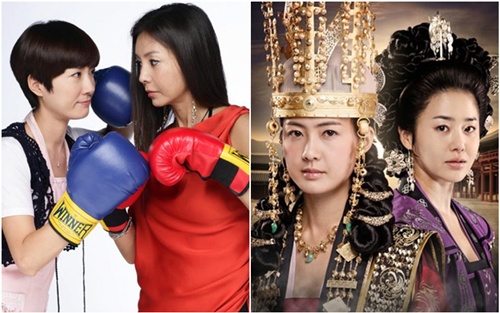 KBS 2TV '공주가 돌아왔다'(왼쪽)와 MBC '선덕여왕'