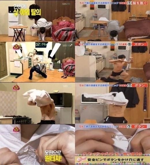SBS스타킹 '3분 출근법'(왼쪽)과 TBS의 '시간단축생활가이드쇼 '5분 출근'