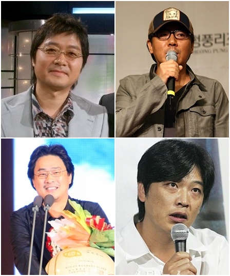 ⓒ왼쪽 상단부터 시계방향으로 강제규,김지운,안병기,박찬욱 감독.
