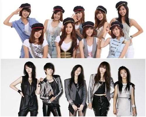 소녀시대(위)와 에프엑스 ⓒ사진=SM엔터테인먼트