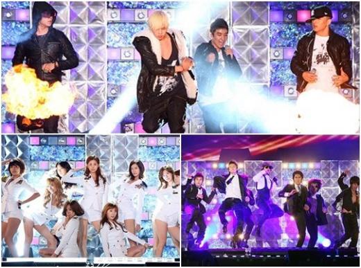 빅뱅, 슈퍼주니어, 소녀시대(위부터 시계방향으로) ⓒ사진=이명근 기자 qwe123@